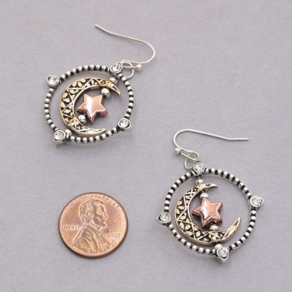 MOON STAR METAL EARRING