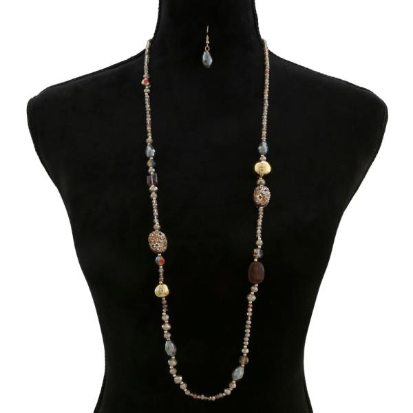 BEADED LONG NECKLACE