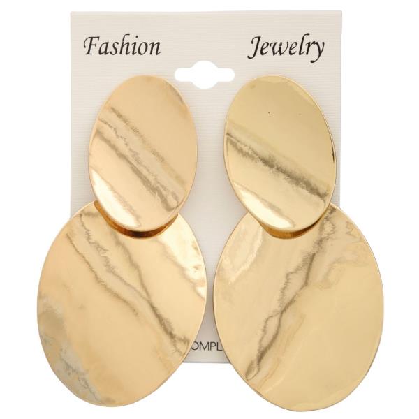 OVAL LINK METAL EARRING