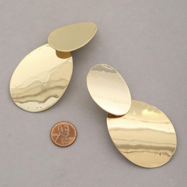 OVAL LINK METAL EARRING