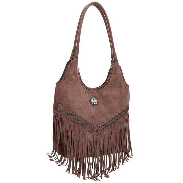 STYLISH FRINGE DESIGN SHOULDER HOBO BAG