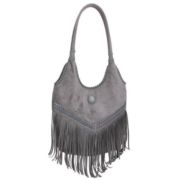 STYLISH FRINGE DESIGN SHOULDER HOBO BAG