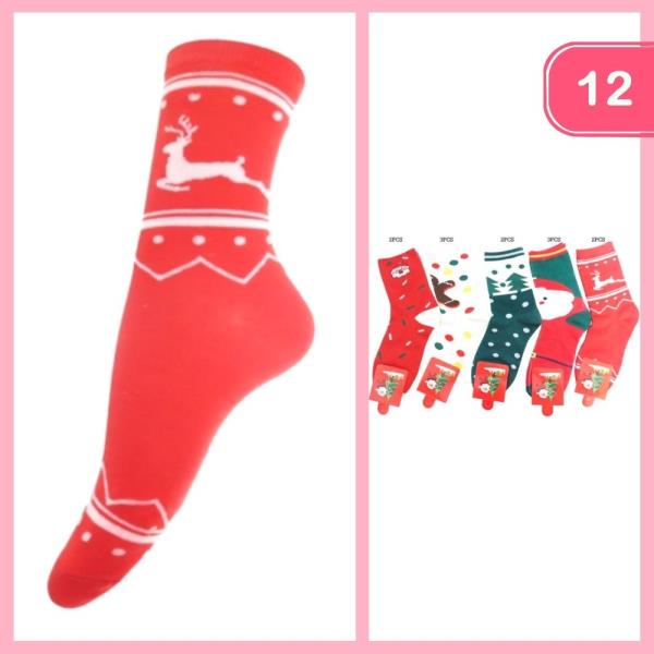 CHRISTMAS HIGH SOCKS (12 UNITS)