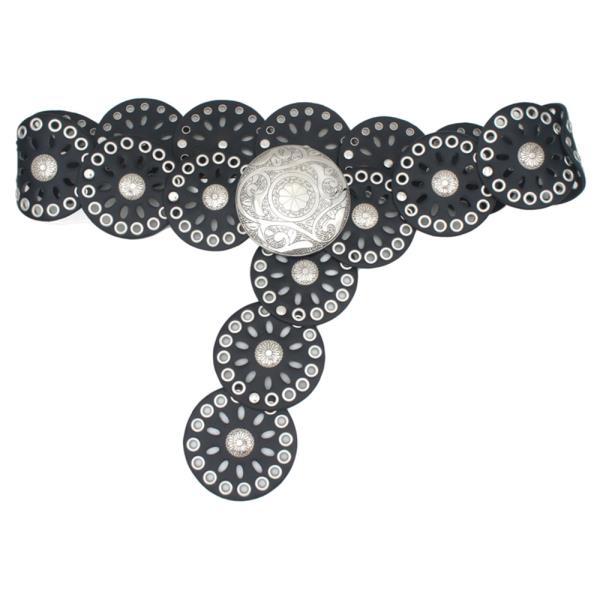 FLORA MANDALA CUT-OUT EYELET DISC HIP BELT