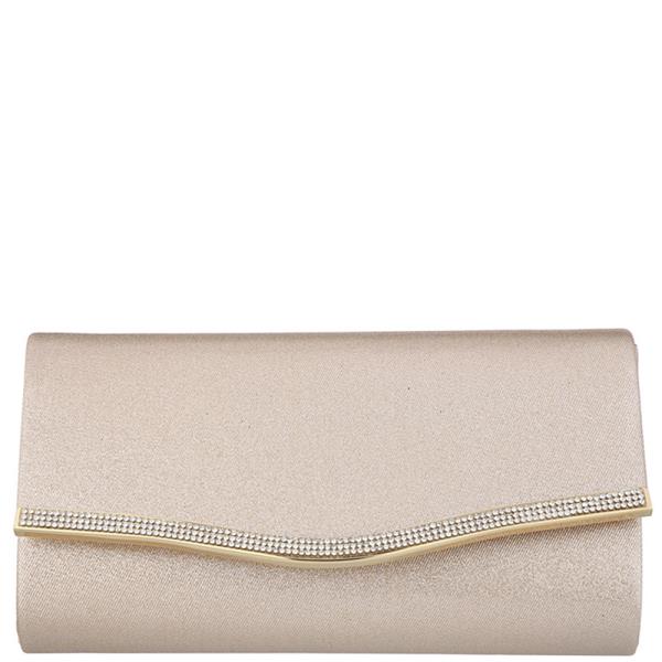 RHINESTONE TEXTURED EVENING CLUTCH BAG