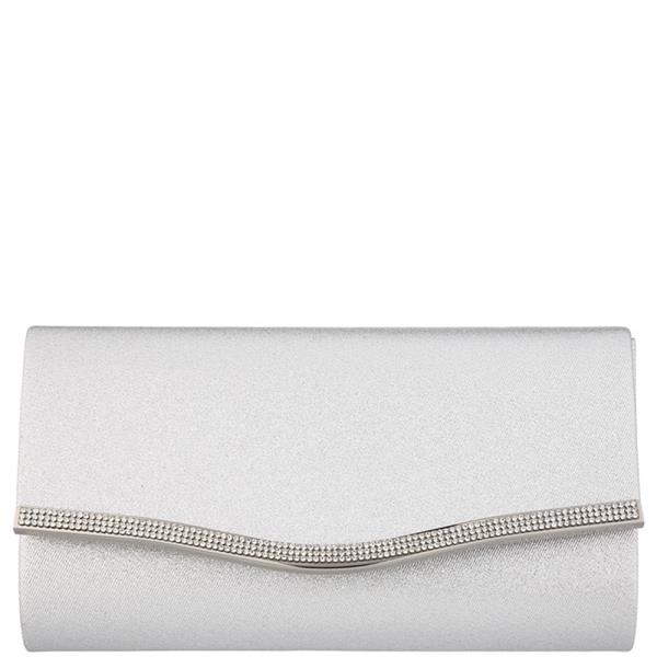 RHINESTONE TEXTURED EVENING CLUTCH BAG