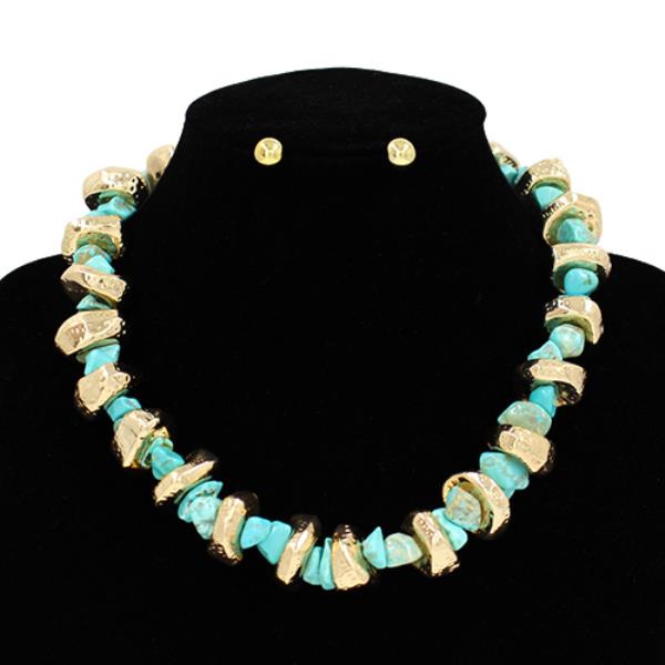 TURQUOISE BEADED NECKLACE