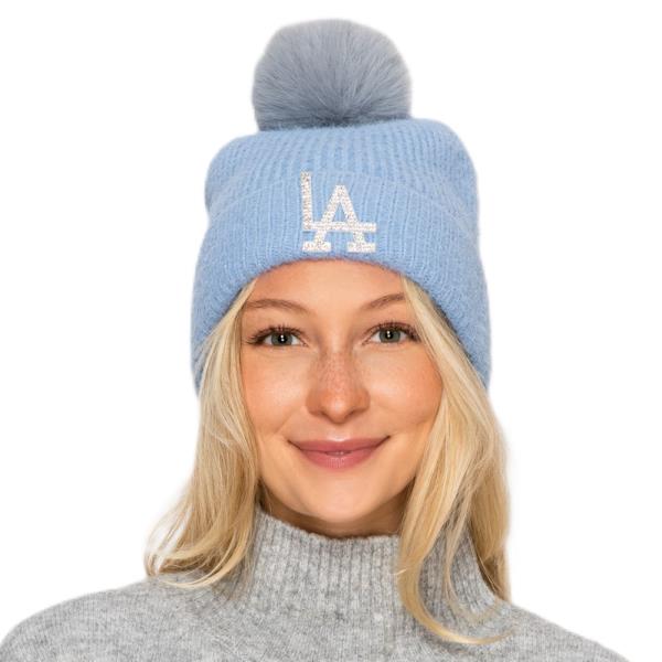 LA POM POM BEANIE