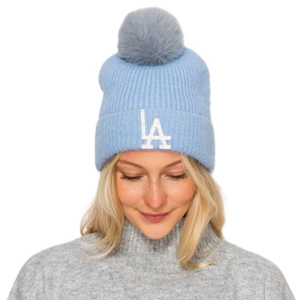 LA POM POM BEANIE