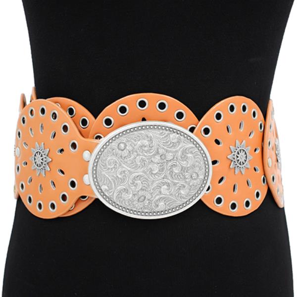 Y2K WESTERN WIDE OVAL BUCKLE BELT