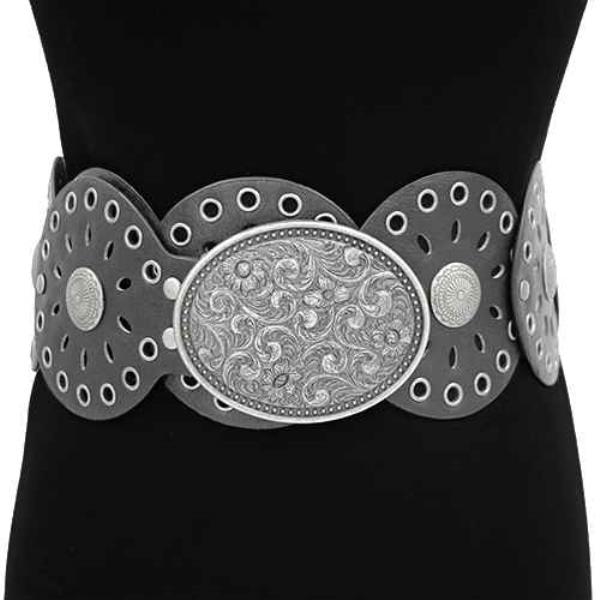 WESTERN Y2K ROUND WIDE BELT