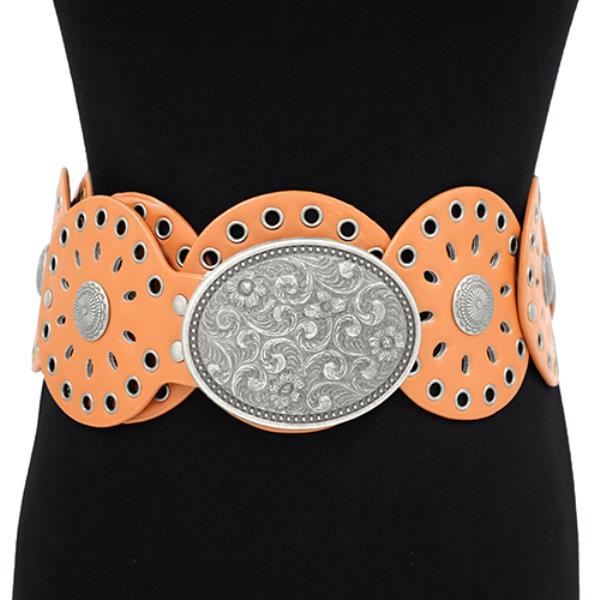 WESTERN Y2K ROUND WIDE BELT