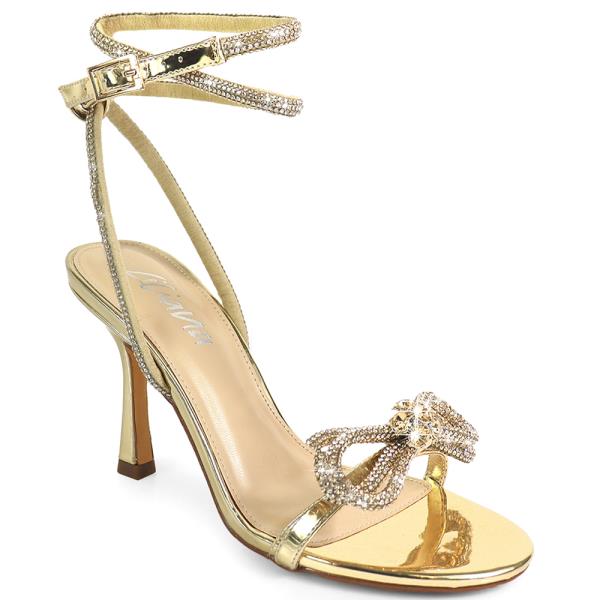 STONED BOW DETAILED HEEL W ANKLE STRAP 12 PAIRS