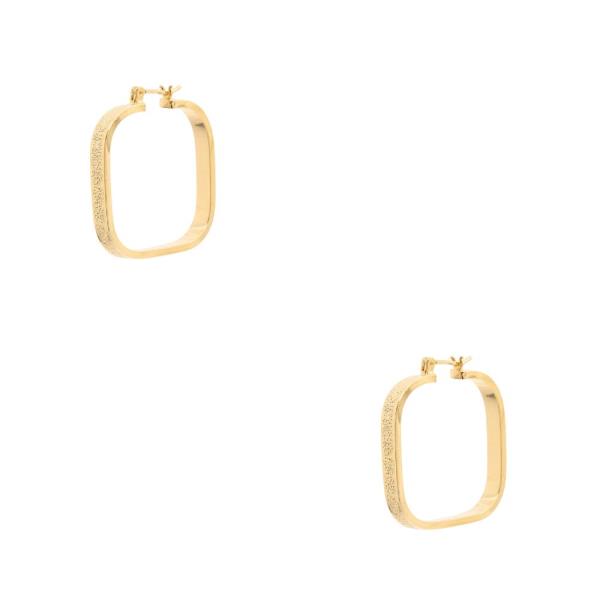 SODAJO SQUARE SHAPE GOLD DIPPED EARRING
