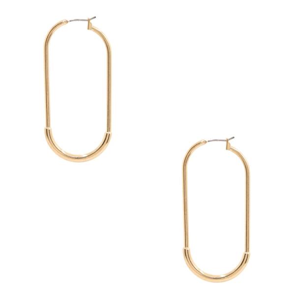SODAJO OVAL GOLD DIPPED EARRING