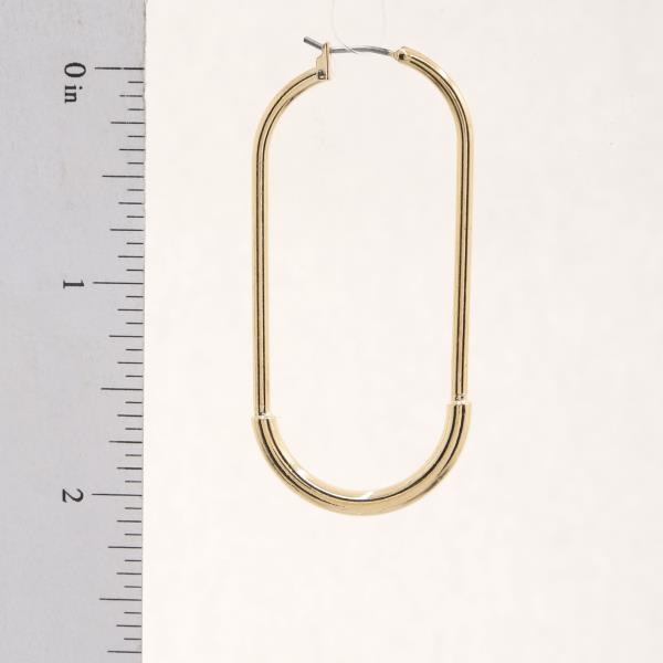 SODAJO OVAL GOLD DIPPED EARRING