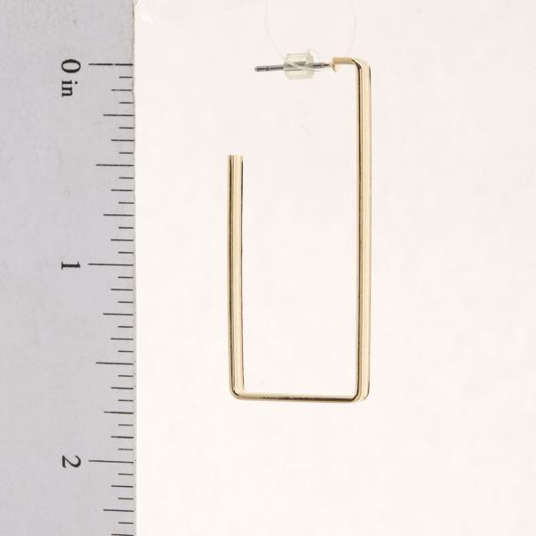 SODAJO OPEN RECTANGLE GOLD DIPPED EARRING