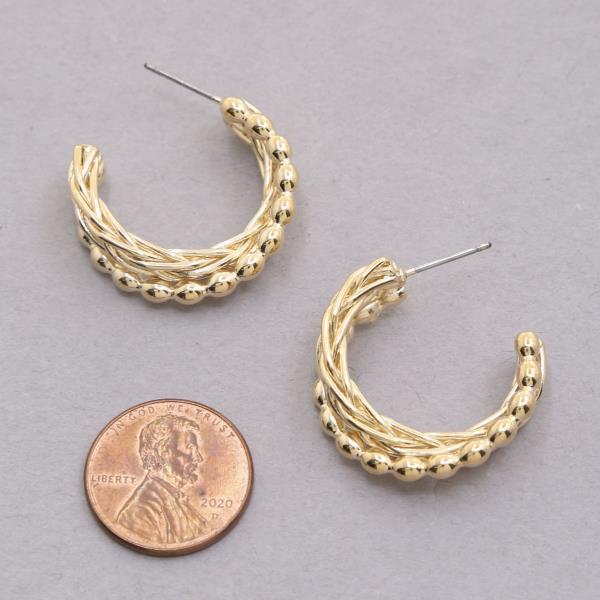 SODAJO OPEN HOOP GOLD DIPPED EARRING