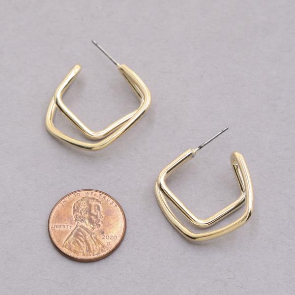 SODAJO OPEN HOOP GOLD DIPPED EARRING