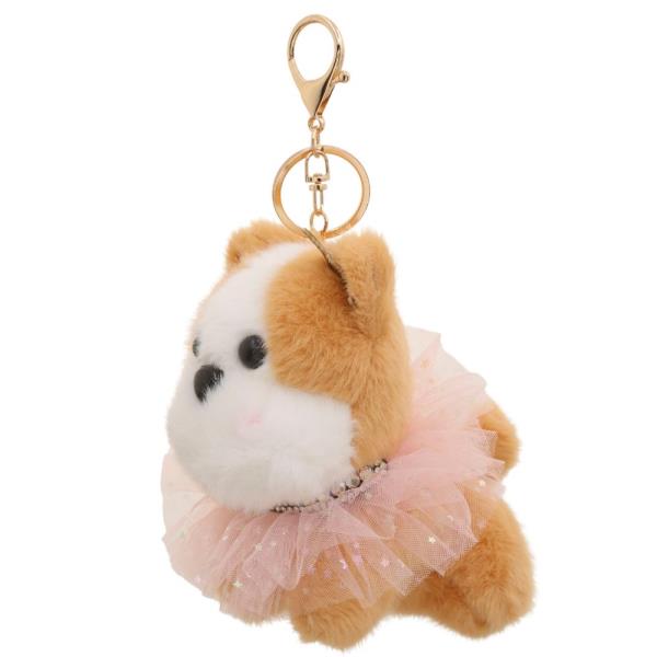CUTE PLUSH DRESS BAG CHARM KEYCHAIN