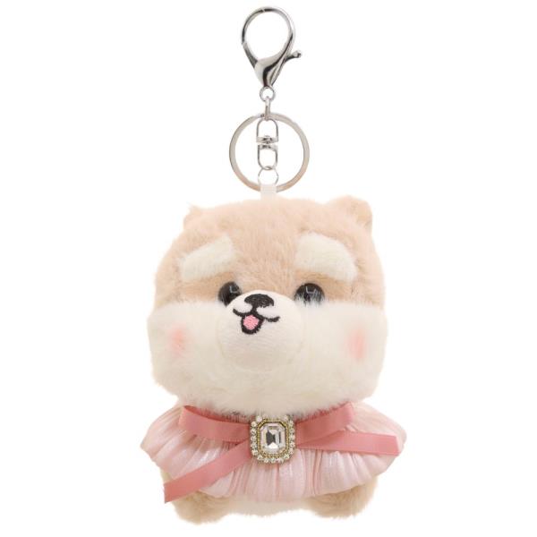 CUTE DOG DRESS PLUSH KEYCHAIN