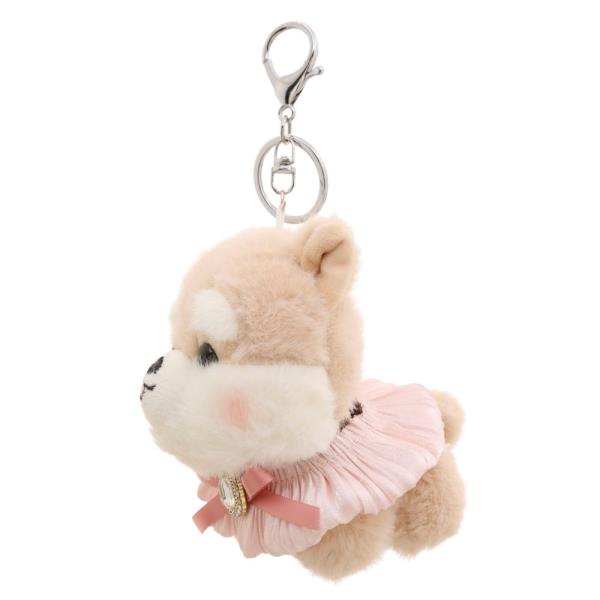 CUTE DOG DRESS PLUSH KEYCHAIN
