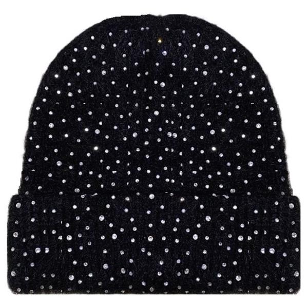 FUSSY RHINESTONE BEANIE