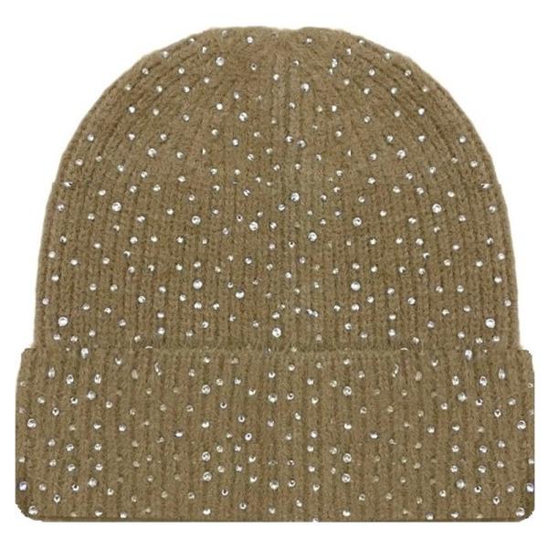 FUSSY RHINESTONE BEANIE