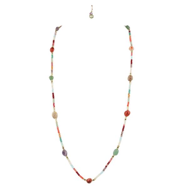 BEADED STATION NECKLACE