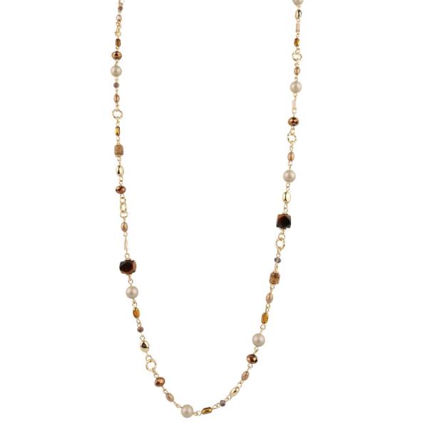 PEARL CUBE BEAD NECKLACE