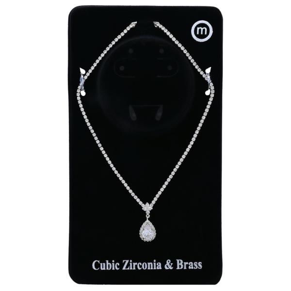 TEARDROP CZ NECKLACE