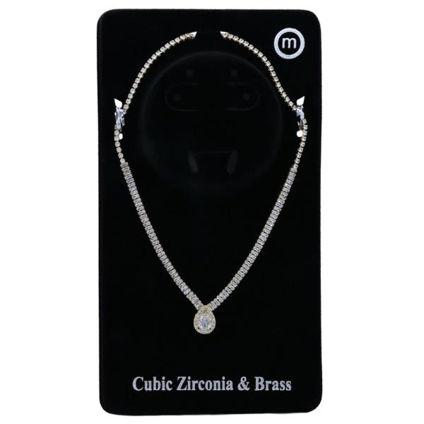 TEARDROP CZ NECKLACE