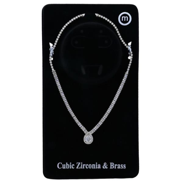 TEARDROP CZ NECKLACE