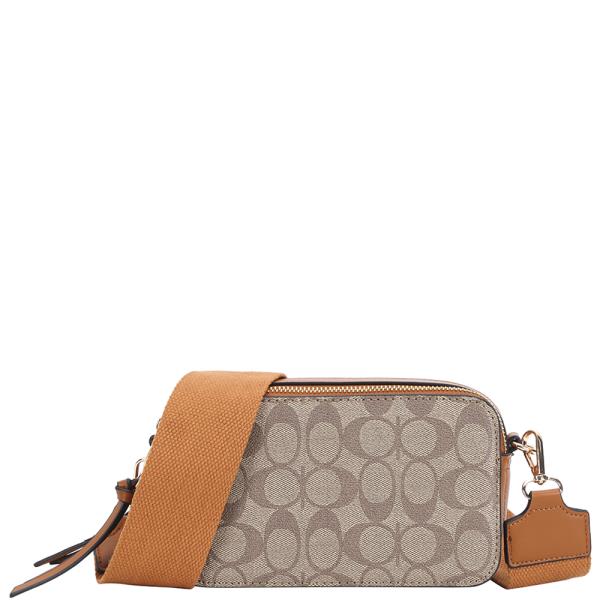OVAL PRINTED DESIGN CROSSBODY BAG