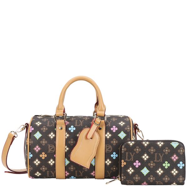 2IN1 DESIGN PRINT SATCHEL W WALLET SET