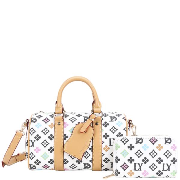 2IN1 DESIGN PRINT SATCHEL W WALLET SET