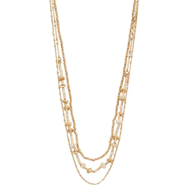 DAINTY BEADED LAYERED NECKLACE