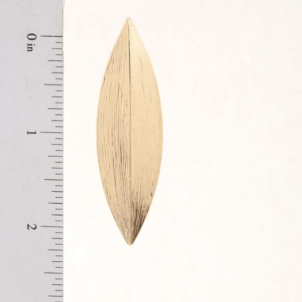 POINTED OVAL METAL EARRING