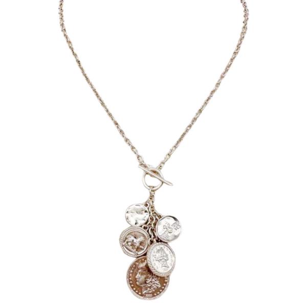 COIN CLUSTER METAL NECKLACE