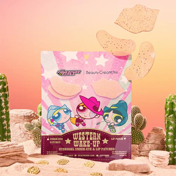 BEAUTY CREATIONS THE POWERPUFF GIRLS WESTERN WAKE UP HYDROGEL UNDEREYE AND LIP PATCHES 3PACK SET