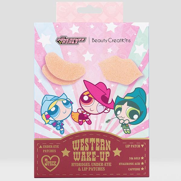 BEAUTY CREATIONS THE POWERPUFF GIRLS WESTERN WAKE UP HYDROGEL UNDEREYE AND LIP PATCHES 3PACK SET