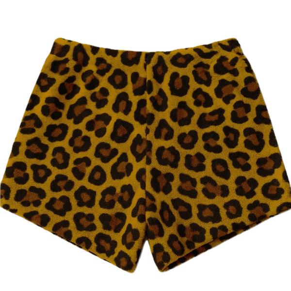 COZY MICROFIBER LEOPARD PRINT PAJAMA SHORTS