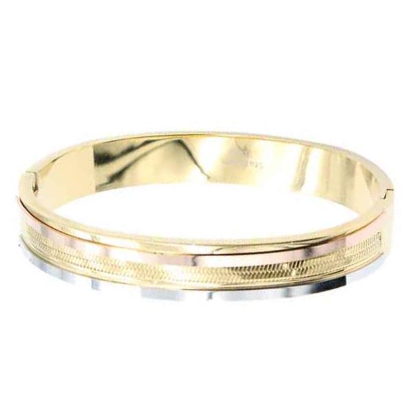 THREE TONE STAINLESS STEEL BRACELET
