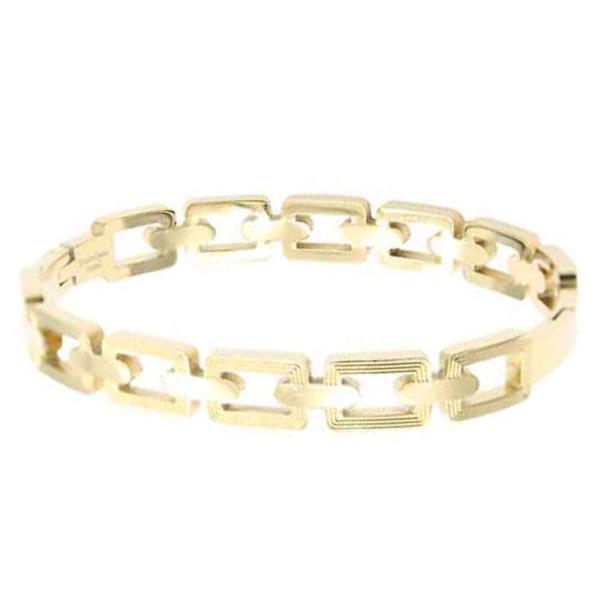 GOLD PLATED STAINLESS STEEL BANGLE BRACELET