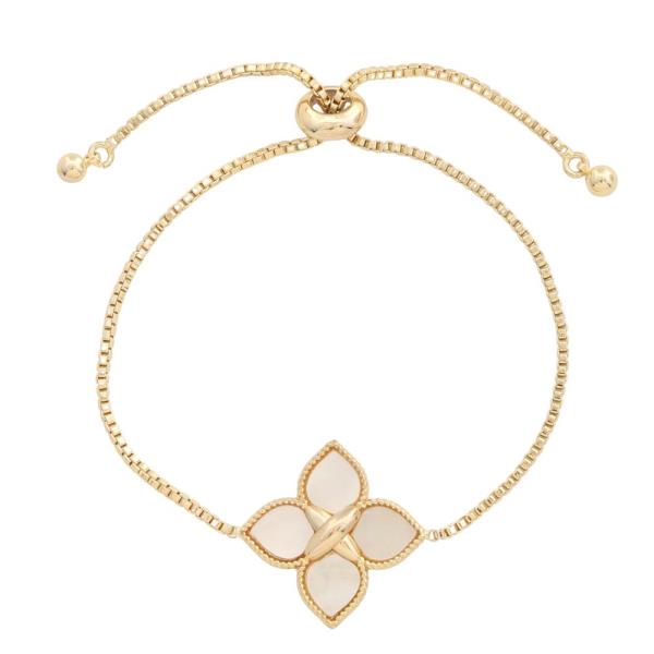 FLOWER CHARM PULL THROUGH BRACELET