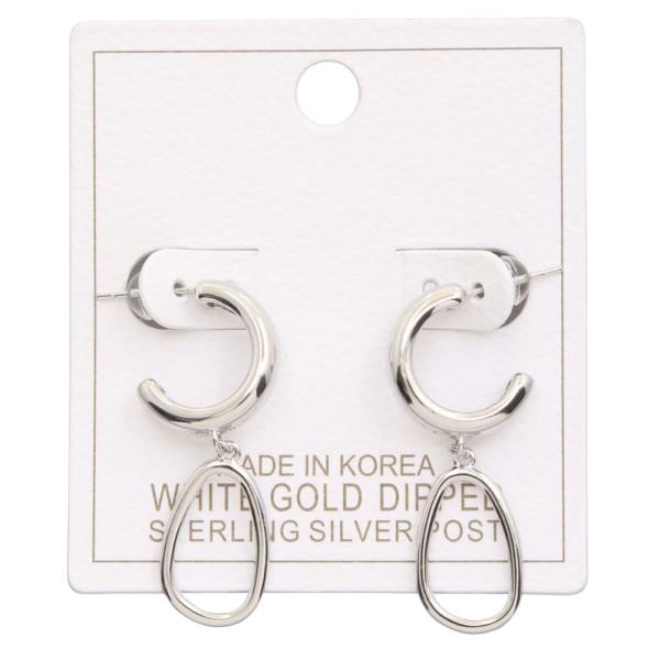 OVAL OPEN HOOP LINK GOLD DIPPED EARRING