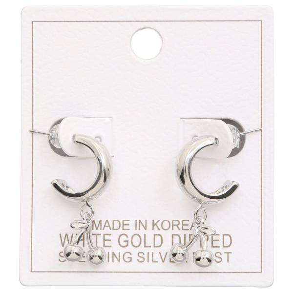 CHERRY HUGGIE DANGLE EARRING