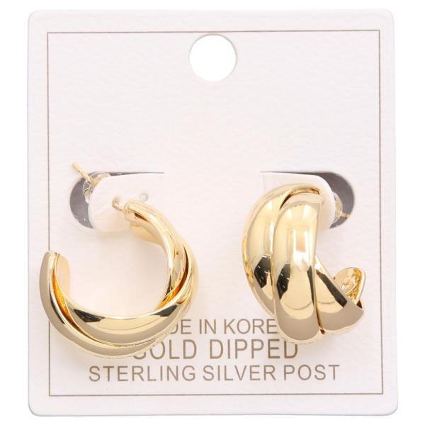 OPEN HOOP GOLD DIPPED EARRING