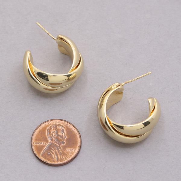 OPEN HOOP GOLD DIPPED EARRING