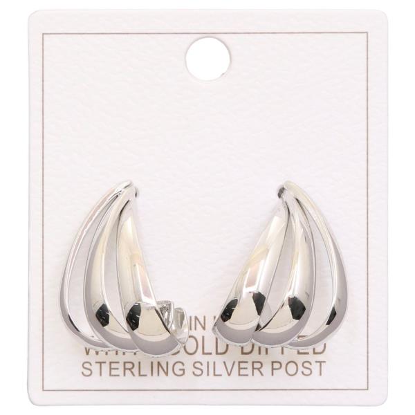 CURVE METAL GOLD DIPPED EARRING